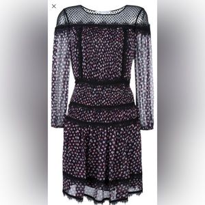 Black silk short cocktail dress, worn once